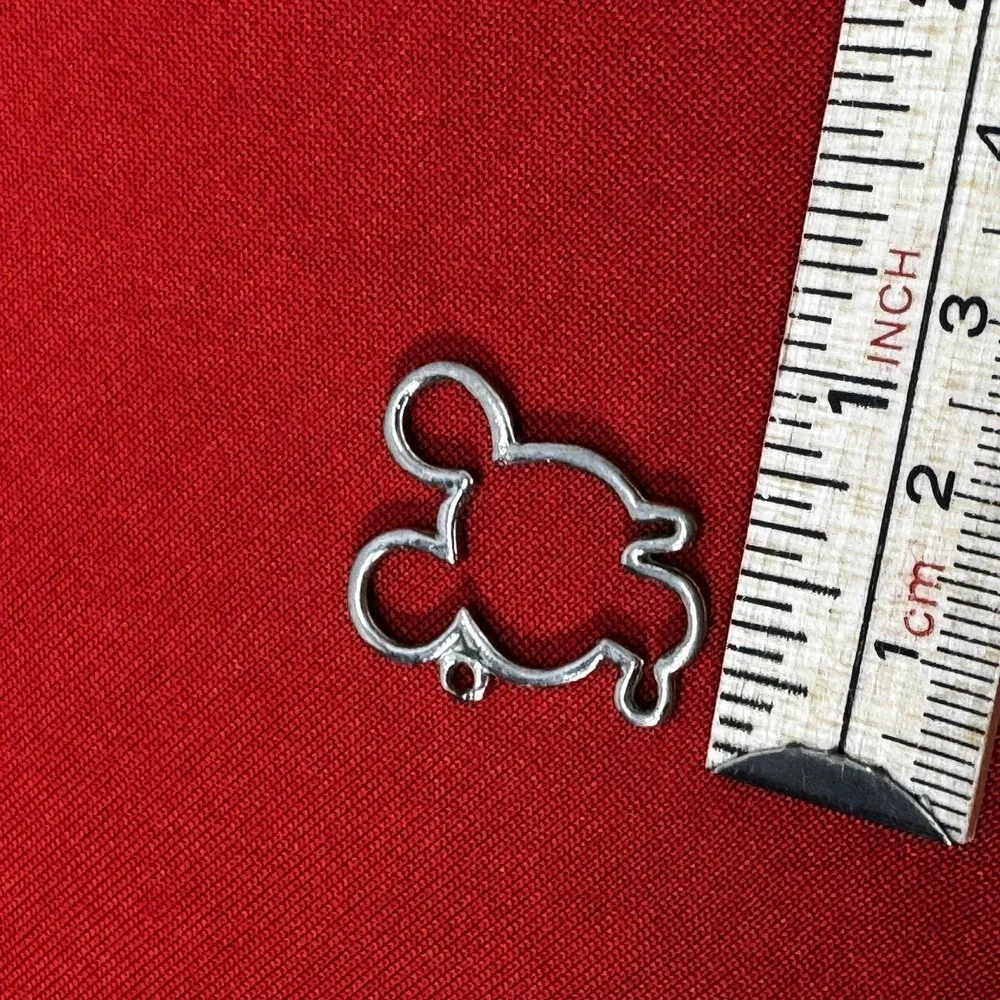 Mickey Mouse‎ Outlined Silver tone Charm Pendant
